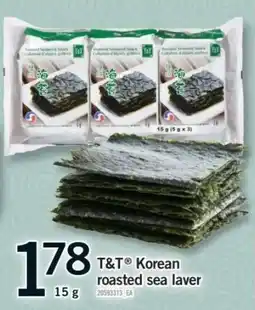 Fortinos T&T® Korean roasted sea laver offer