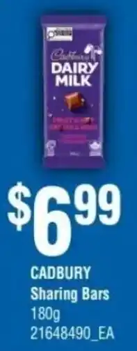 Fortinos Cadbury Sharing Bars offer