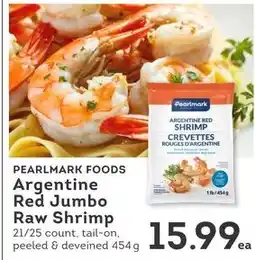 IGA Pearlmark Foods Argentine Red Jumbo Raw Shrimp offer