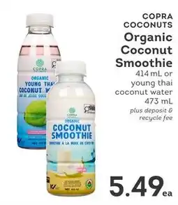IGA Copra coconuts organic coconut smoothie offer