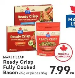 IGA Maple Leaf Ready Crisp Fully Cooked Bacon offer