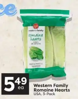 Quality Foods Western Family Romaine Hearts offer
