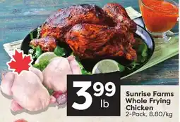 Quality Foods Sunrise Farms Whole Frying Chicken offer