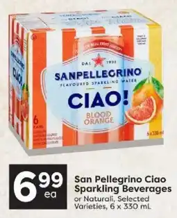 Quality Foods San Pellegrino Ciao Sparkling Beverages offer