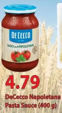 Fortinos DeCecco Napoletana Pasta Sauce offer
