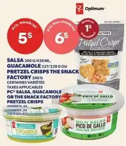 Provigo Salsa Guacamole Pretzel Crisps The Snack Factory offer