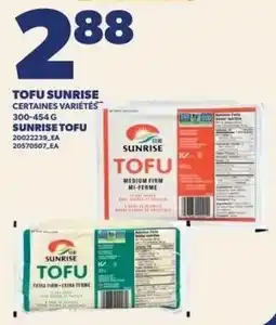 Provigo Sunrise tofu offer