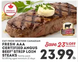 IGA Certified Angus Beef® Strip Loin Steaks offer