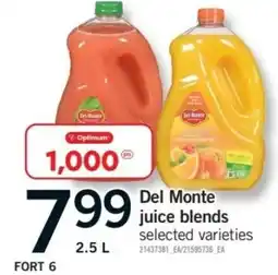 Fortinos Del Monte juice blends offer