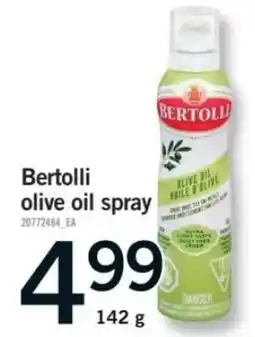 Fortinos Bertolli olive oil spray offer