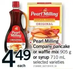 Fortinos Pearl Milling Company pancake or waffle mix offer