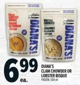 Metro Diana's clam chowder or lobster bisque offer