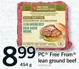 Fortinos PC Free From lean ground beef offer