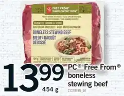 Fortinos PC Free From boneless stewing beef offer