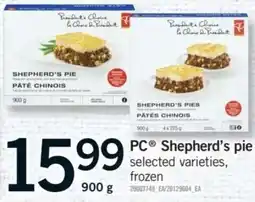 Fortinos PC shepherd's pie offer