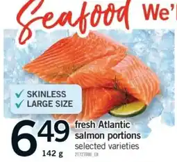 Fortinos fresh Atlantic salmon portions offer
