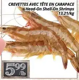 Supermarché PA Head-On Shell-On Shrimps offer
