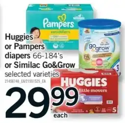 Fortinos Huggies or Pampers diapers or Similac Go&Grow offer