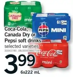 Fortinos Coca-Cola, Canada Dry or Pepsi soft drinks offer