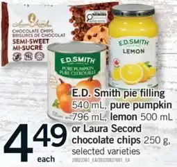 Fortinos E.D. Smith pie filling or Laura Secord chocolate chips offer