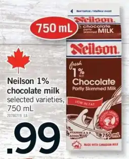 Fortinos Neilson 1% chocolate milk offer