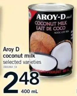 Fortinos Aroy D coconut milk offer