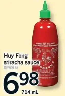 Fortinos Huy Fong sriracha sauce offer