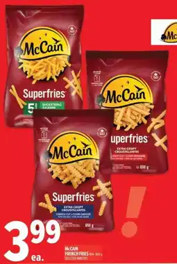 Metro McCain french fries offer