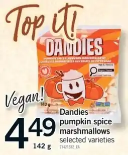 Fortinos Dandies pumpkin spice marshmallows offer