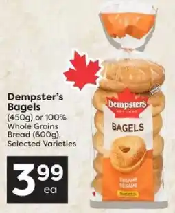 Quality Foods Dempster's bagels offer