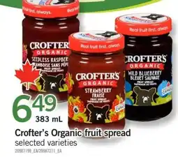Fortinos Crofter's Organic fruit spread offer