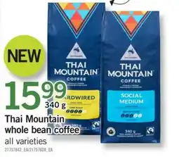 Fortinos Thai Mountain whole bean coffee offer