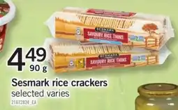 Fortinos Sesmark rice crackers offer