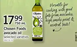Fortinos Chosen Foods avocado oil offer