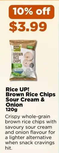 Metro Rice UP! Brown Rice Chips Sour Cream & Onion offer