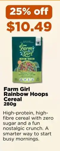 Metro Farm Girl Rainbow Hoops Cereal offer