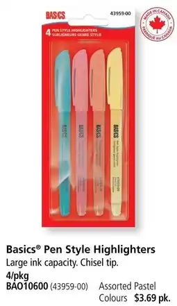Covey Basics Basics pen style highlighters offer