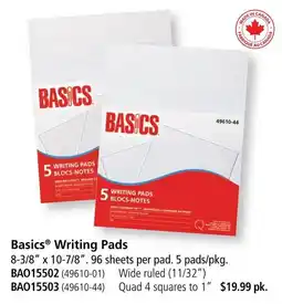 Covey Basics Basics writing pads offer