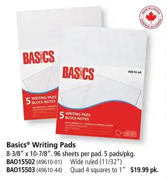 Basics writing pads