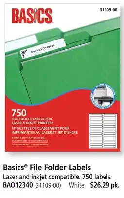 Covey Basics Basics file folder labels offer