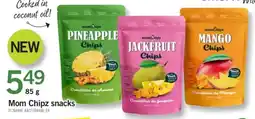 Fortinos Mom Chipz pineapple chips jackfruit chips mango chips offer