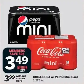 Coca-Cola or Pepsi Mini Cans