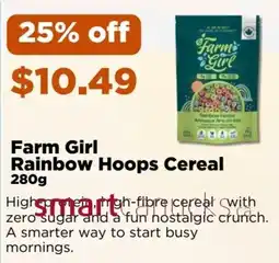 Metro Farm Girl Rainbow Hoops Cereal offer