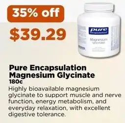 Metro Pure Encapsulations Magnesium Glycinate offer