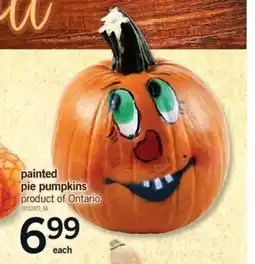 Fortinos Painted pie pumpkins offer