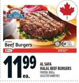 Metro Al Safa halal beef burgers offer