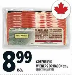 Metro Greenfield wieners or bacon offer