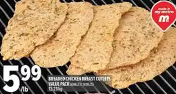 Metro Breaded chicken breast cutlets offer
