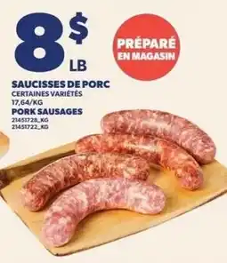 Provigo Pork sausages offer