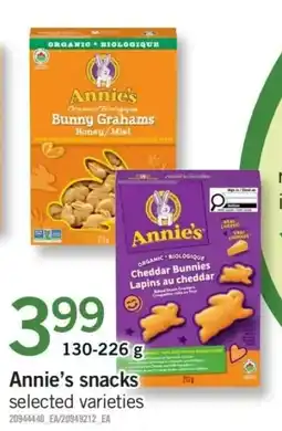 Fortinos Annie's snacks offer